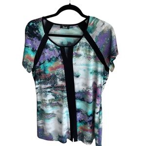 Bali watercolor tunic top